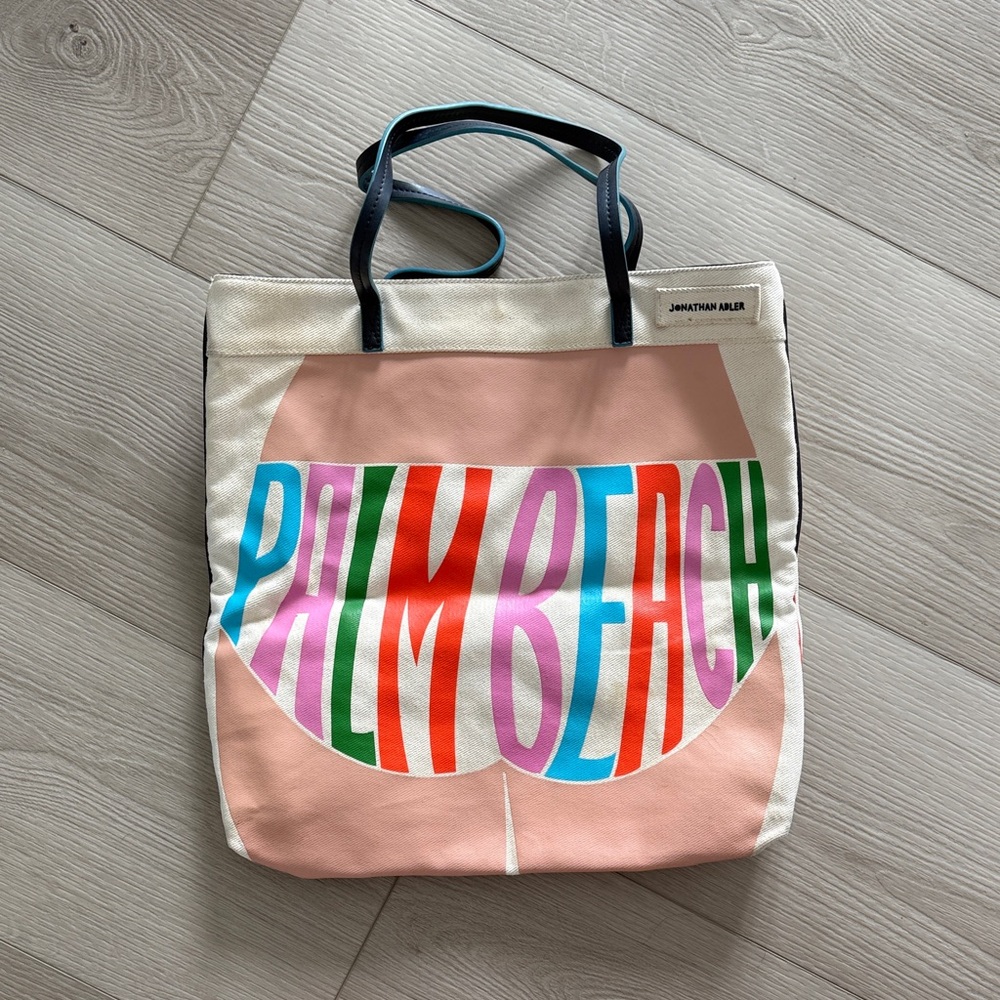 Jonathan Adler Palm Beach Tote - Pink, Red, Green, Blue